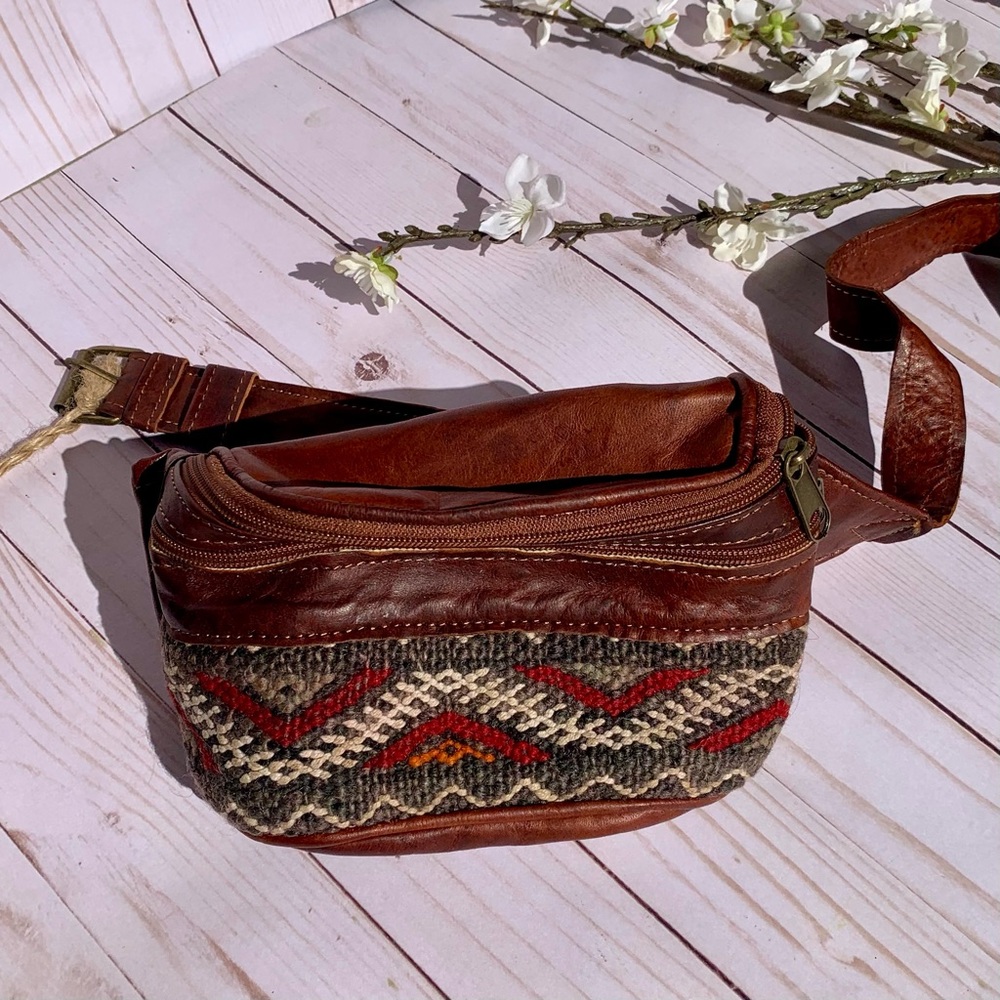 Fair trade Moroccan Leather Fanny Pack/Belt Bag